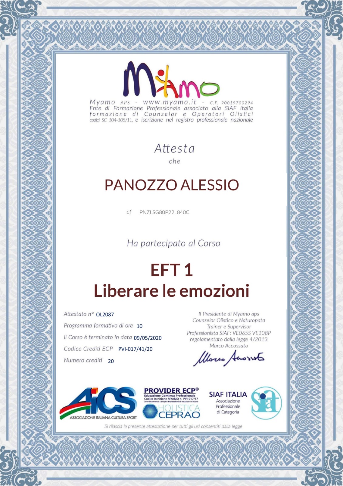 EFT 1 - Liberare le emozioni